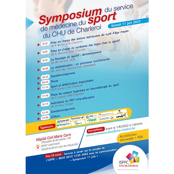Symposium du service de médecine du sport du CHU de Charleroi